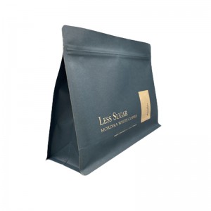 1lb  coffee bag  Compostable Flat bottom coffee bag with valve