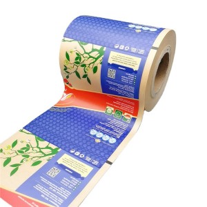 Custom food packaging plastic roll film