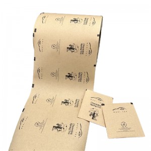 100% Biodegradable Compostable Kraft Paper PLA Laminating Packaging Roll Film For Tea Coffee Bags
