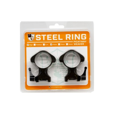 34mm High,Steel Ring with tactical nuts ( picatinny/weaver)  ,SR-Q3402WH