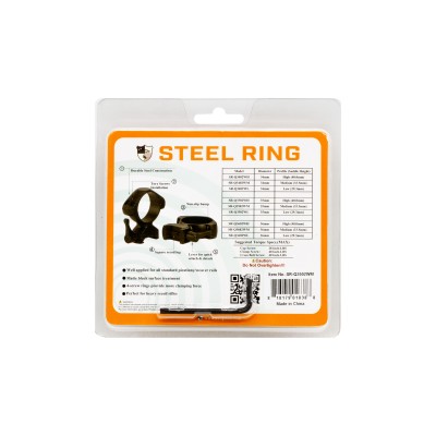 35mm Medium,Steel Ring with tactical nuts ( Picatinny/weaver) ,SR-Q3502WM