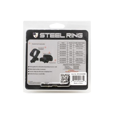 35mm Steel Ring with tactical nuts ( Picatinny/weaver) ,Medium,SR-Q3504WM