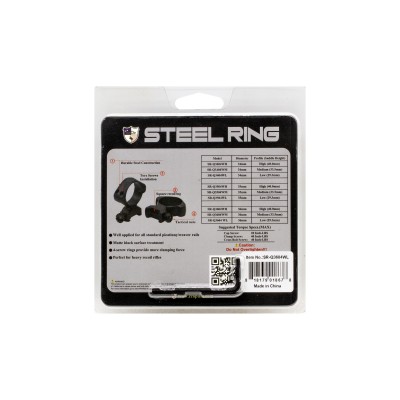 36mm Steel Ring with tactical nuts (Picatinny/weaver)  ,Low,SR-Q3604WL