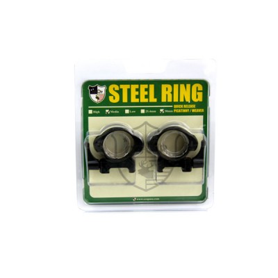 30mm Medium，Steel Rings Picatinny/weaver ,SR-3002WM