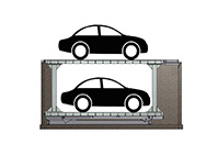 Testing Customized Two Platforms Car Lift Underground