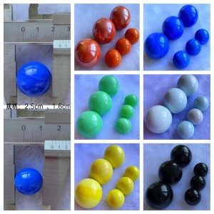 Can be customized 21mm industrial glass marble round transparent tempered art printing