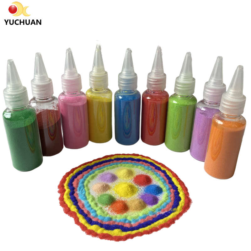 Dyeing color sand factory price is cheap, suitable for children sand painting OEM