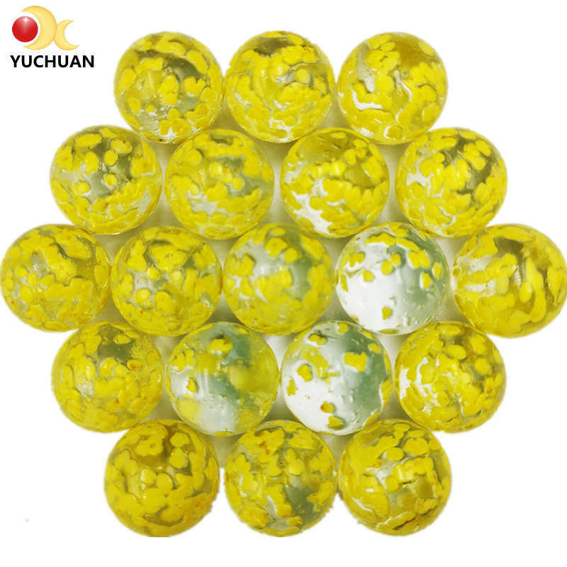 Wholesale yellow sesame small solid glass balls for decoration