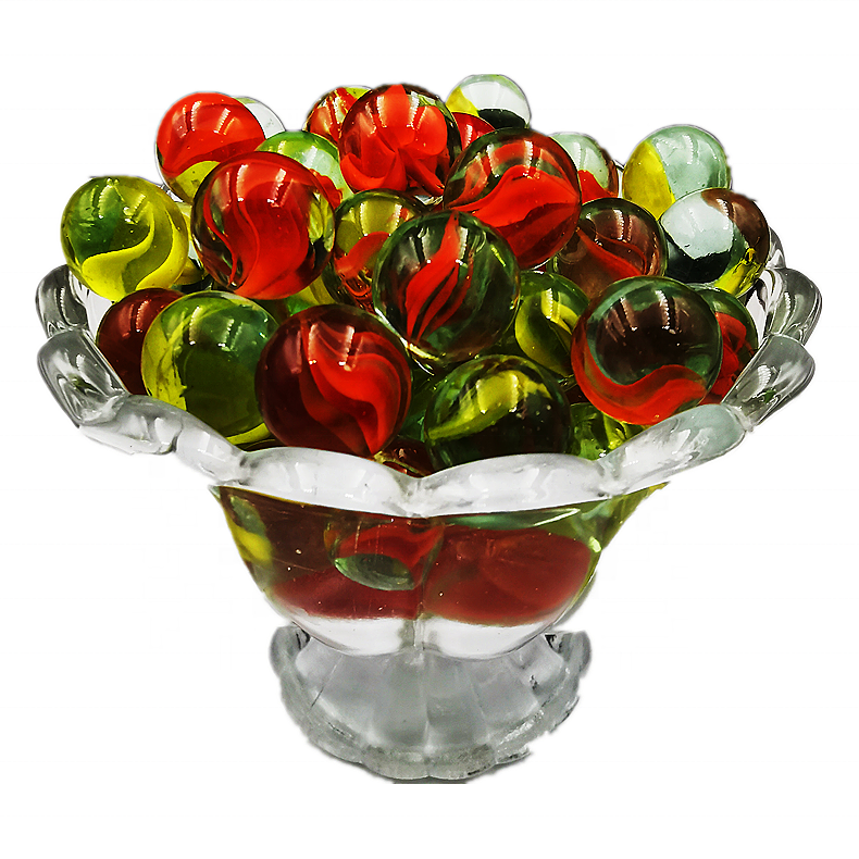 Marble glass 4-25mm colorful glass ball marble glass for children play and decoration with multiple design