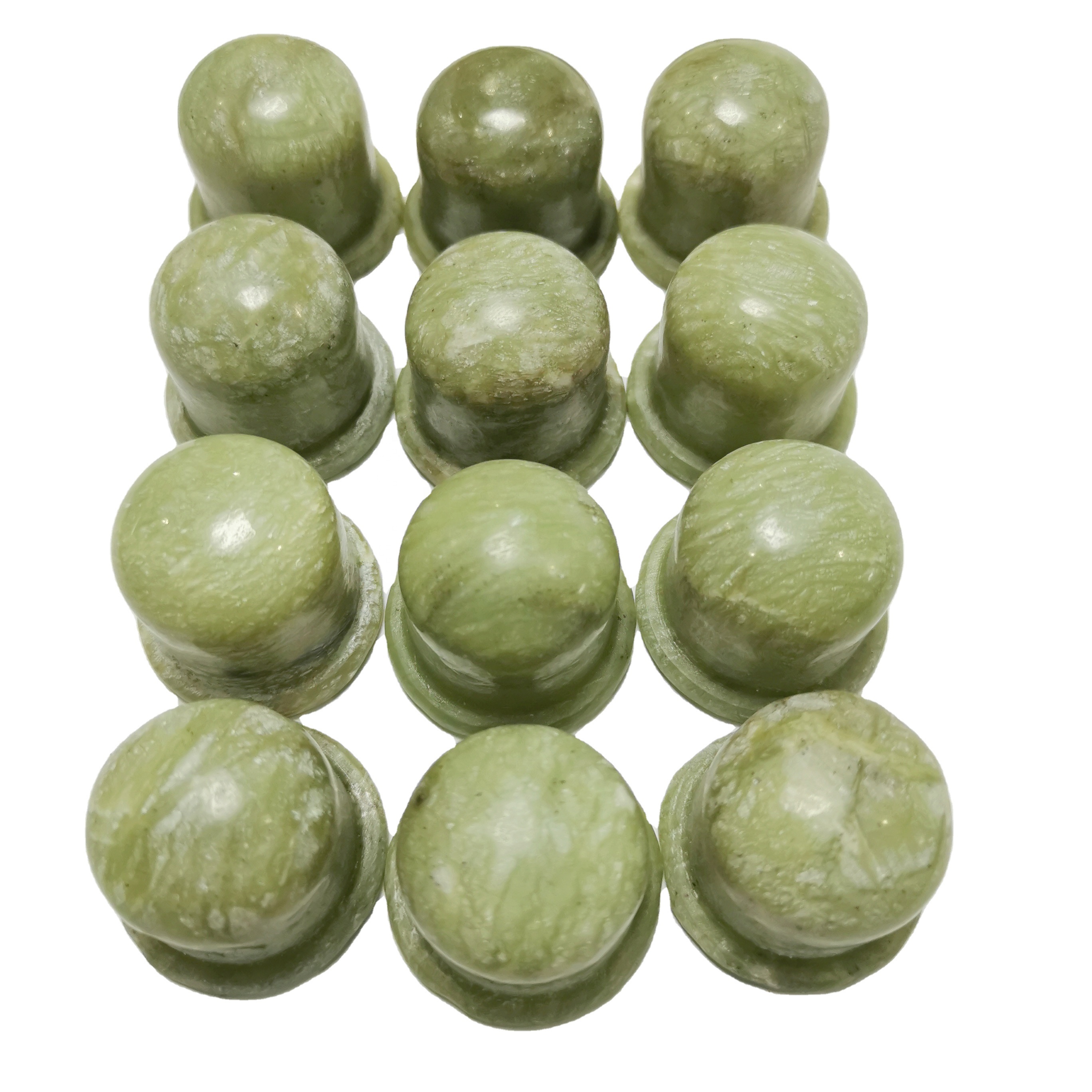 High quality natural carving jade hat for foot massage, green color jade hat low price