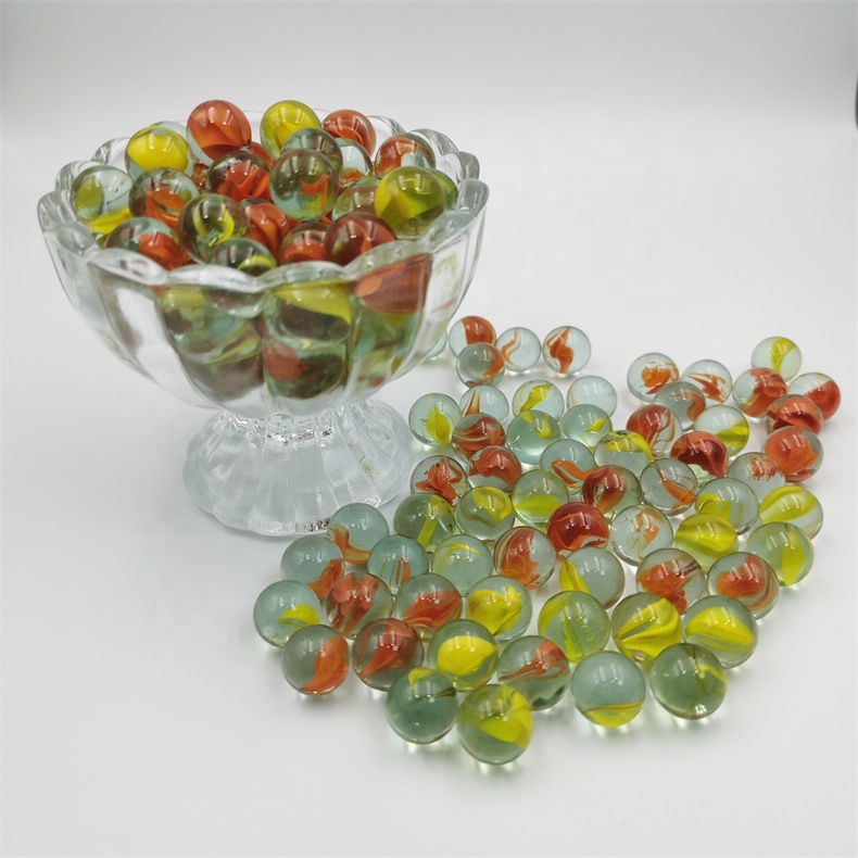 Colored glass marbles