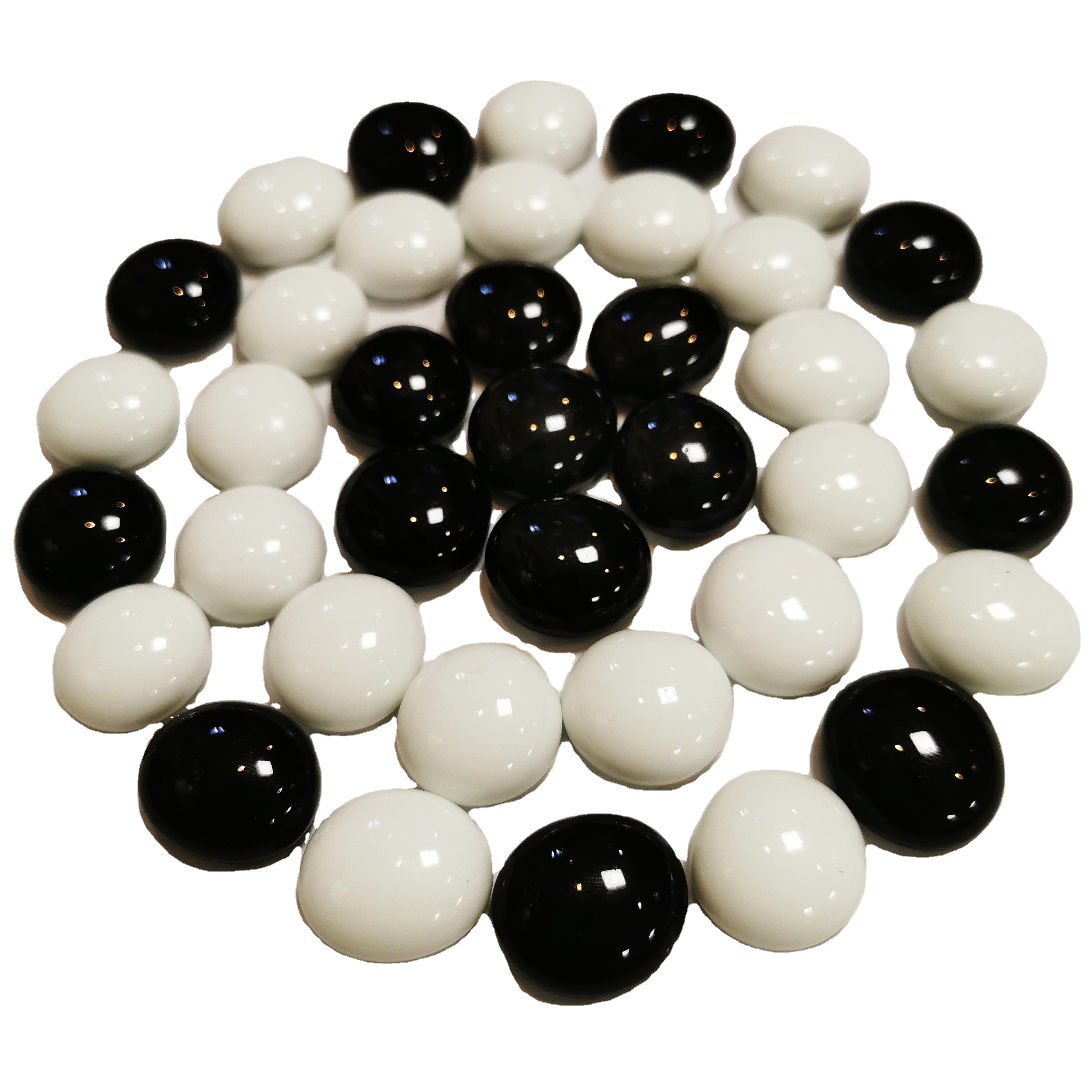 OEM/ODM Manufacturer Making Glass Marbles - black  white  aqua mixer color  mirror  clear  flat glass beads  for decoration star decorations – Chico