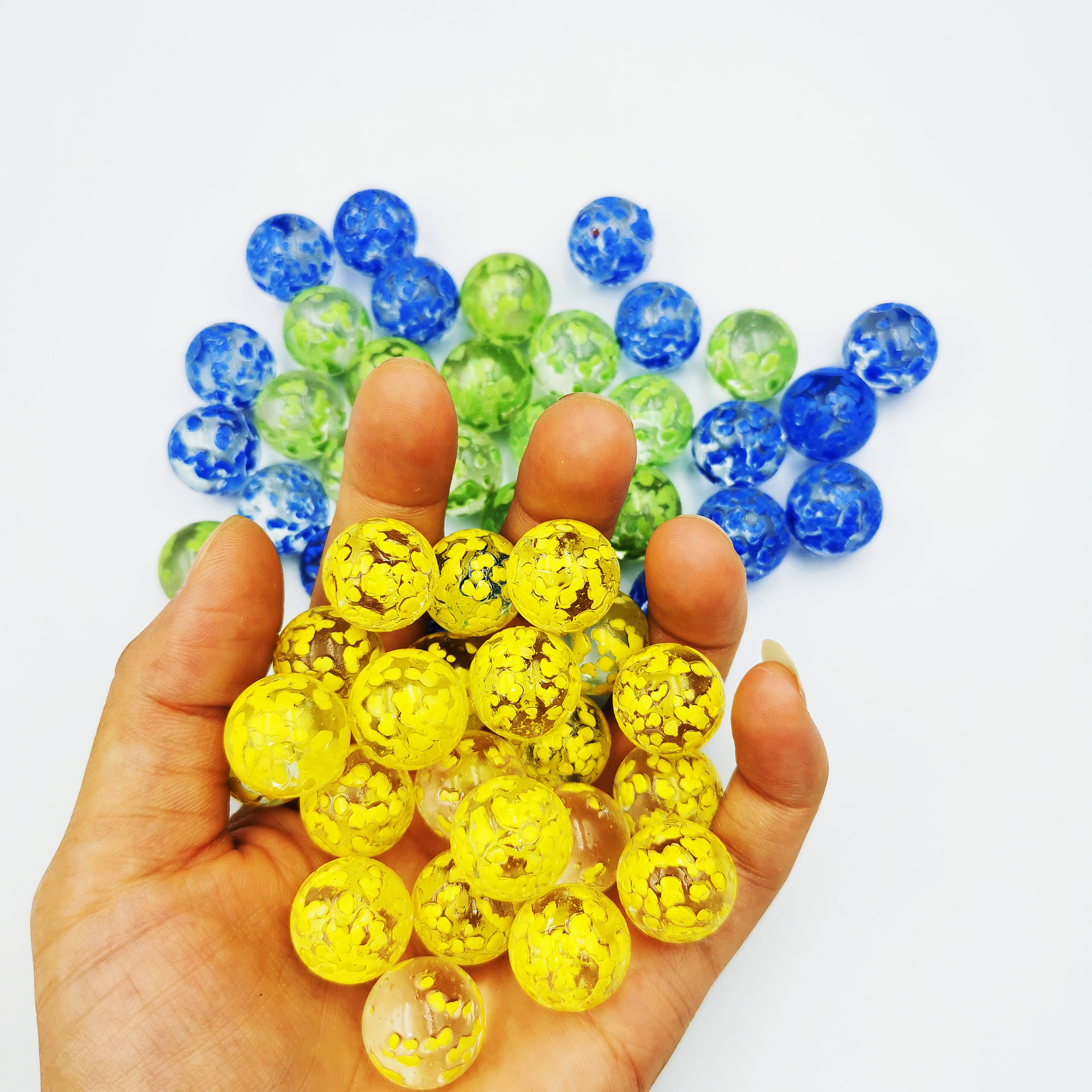 Factory Supply Crystal Pebbles For Vases - Hot sale 4mm 6mm 8mm 10mm 12mm 15mm colorful glass pinball for decoration – Chico