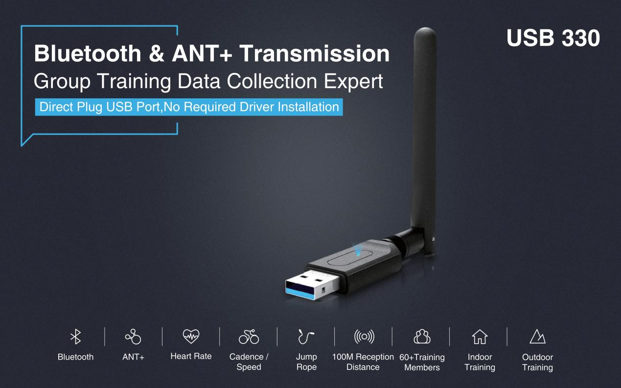 Easily track your fitness  progress with the ANT+ USB data receiver