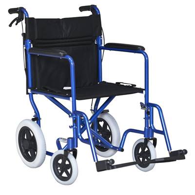 New Manual Lock Safe Elderly Transport Wheelchair 