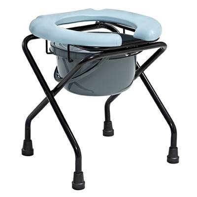 Super Purchasing for Steel Frame Manual Wheelchair - Simple Portable folding Commode Seat Commode Chair For Elderly  – Care Medical