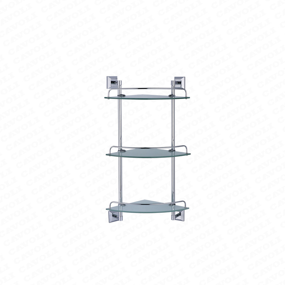 High Quality Brass Stainless Steel Glass Shelf - 23030-Three layers corner glass shelf,bathroom glass shelf,toilet glass shelf – Cavoli