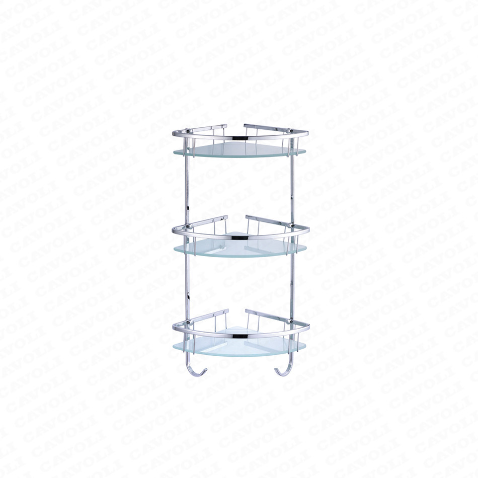 Good Quality Stainless Steel Glass Shelf - 23031-Home Decor Wall Mount Glass Shower Shelf Glass Bathroom Shelf – Cavoli