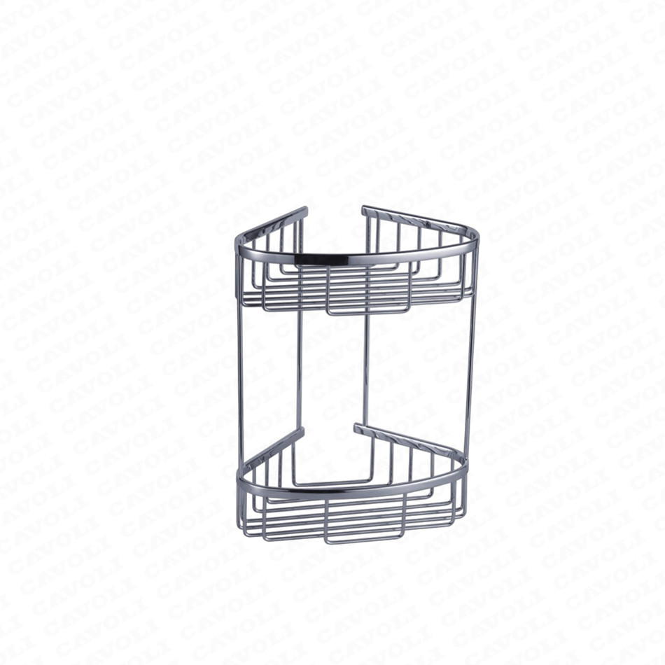 Manufacturer for 304ss Matt Black Bath Basket - 600661-Wenzhou Manufacturer Brass+ Stainless Steel/Chrome Bathroom basket hanging shelf corner adhesive shower caddy Bathroom basket – Cavoli