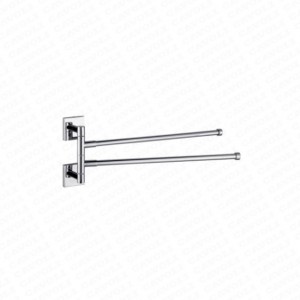 61014-Cheap Swivel Towel Rail Stainless Steel  Wall Mounted Bath Towel Rack with 2 Bars 3 Bars Swing Movable Towel Holder