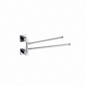 61914-Modern Acceptable Stainless Steel Rotating Towel Bar with 2/3 Bars Swing Arm Towel Rail Movable Towel Hanger
