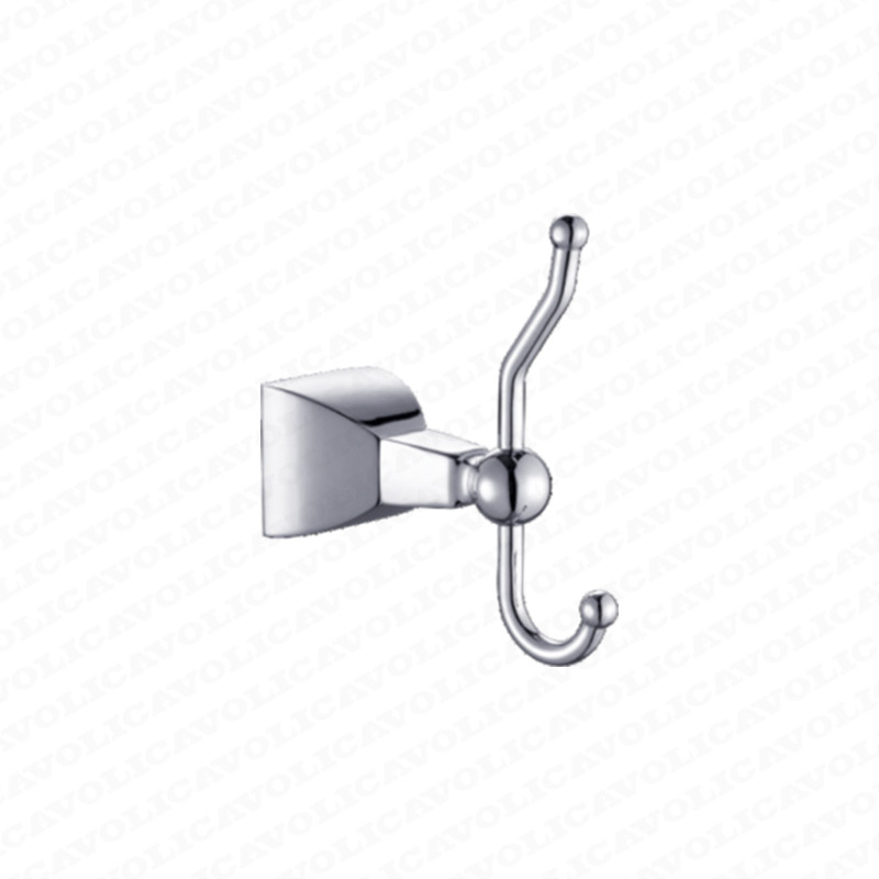 Manufacturing Companies for Design 304ss Gold Bathroom Accessories - 62200-Bathroom Accessories Zinc Hanging Double Hook Bathroom Towel Robe Hook Chrome – Cavoli