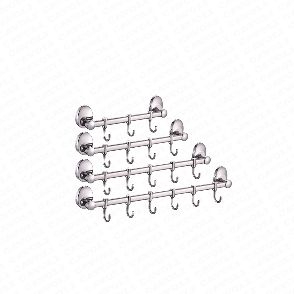 Wholesale Price Wenzhou Manufacturer Rose Gold Aluminium Robe Hook – 73216-Top Seller Stainless Steel Hook Rail Wall Mounted Coat Hooks Bath Kitchen Towel Robe Hook – Cavoli