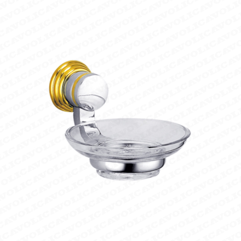 Professional Design Brass Matt Black Soap Holder - 73500-High Quality Chrome Bathroom Accessories 6 pieces set Round – Cavoli