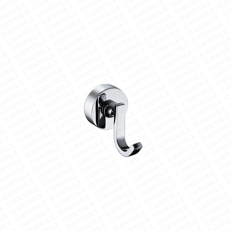 Excellent quality Brass Nickel Brushed Bathroom Accessories - 74600-Bathroom Accessories Zinc+stainless steel Hanging Double Hook Bathroom Towel Robe Hook Chrome – Cavoli
