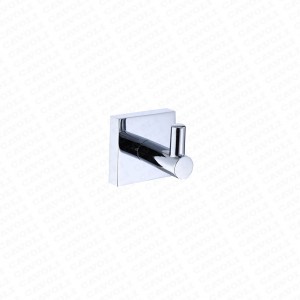 Discount Price Chrome Stainless Steel Tumbler Holder For Hotel Public Restroom - 78500-Bathroom Accessories Zinc Hanging Double Hook Bathroom Towel Robe Hook Chrome – Cavoli