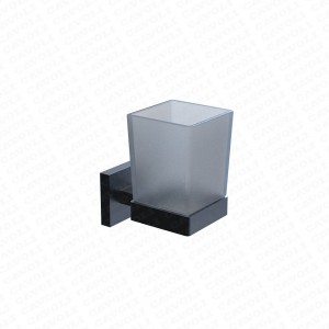 79700-Bathroom Accessories Zinc Alloy+Stainless Steel/Black Hanging Double Hook Bathroom Towel Robe Hook Chrome