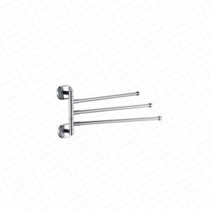 88114-Wall Mounted Two-arm Movable Towel Rack and Towel Bar for Bathroom with 2 Bars/ 3 Bars