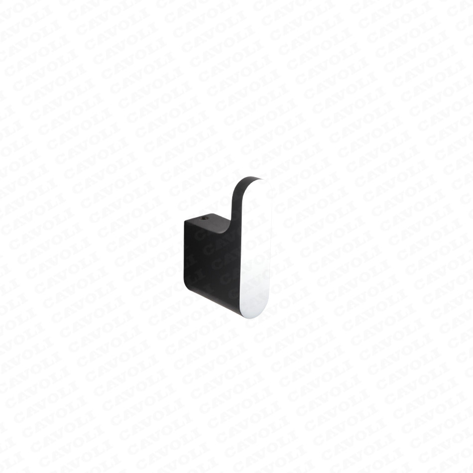Manufacturer for 304 Stainless Steel Bathroom Accessories - 94100-China supplier Bathroom Accessories Brass Hanging Double Hook Bathroom Towel Robe Hook Chrome+Black – Cavoli