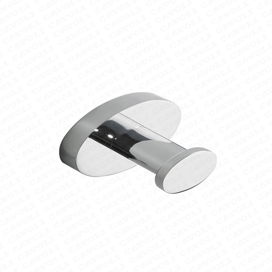 Popular Design for Stainless Steel Chrome Bathtub Arm - 94600-Bathroom Accessories Brass Hanging Double Hook Bathroom Towel Robe Hook Chrome – Cavoli