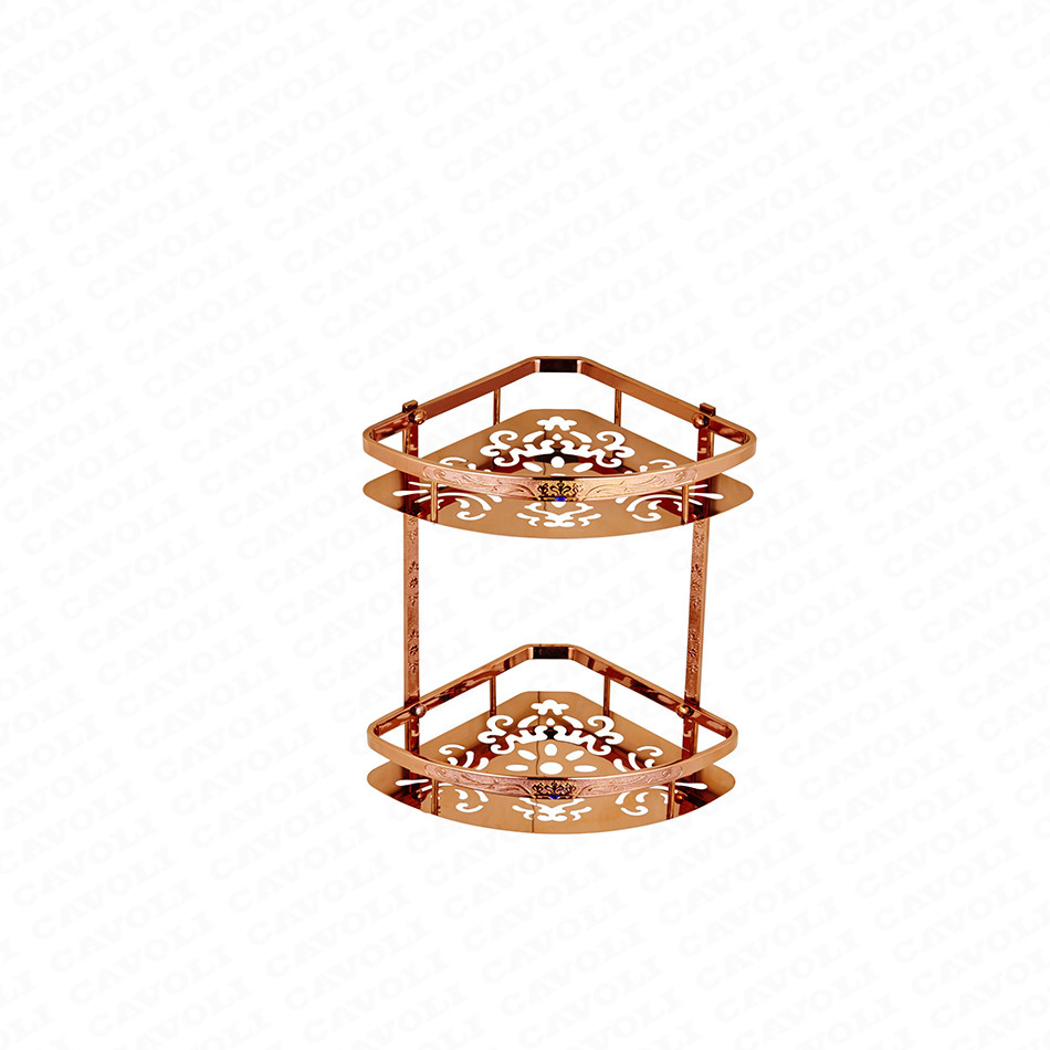 Professional China Brass Bath Basket - BK003-Kitchen and bathroom are available single tier with hook bathroom shelf bathroom hanging baskets – Cavoli
