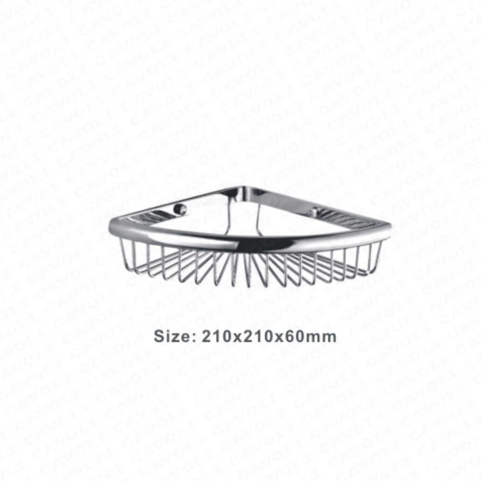 Hot sale Wenzhou Brass Chrome Bath Basket – BK1801-Kitchen and bathroom are available single tier with hook black bathroom shelf bathroom hanging baskets – Cavoli