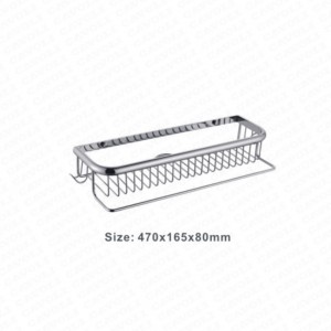 BK1809-BRASS/CHROME Commercial Bathroom Accessory Anti-rust Metal Basket Shower Caddy