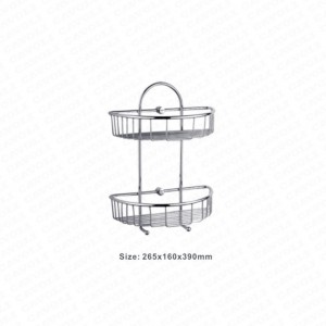 BK1820-Modern Acceptable Stainless Steel Shower Brass/Chrome Caddy Shower Basket for Bathroom
