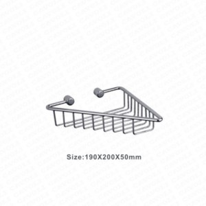 BK404-Hot Selling 304 Stainless Steel Shower Organizer Bath Room Storage Shelves Bathroom Shelf Rack Round Ending Basket