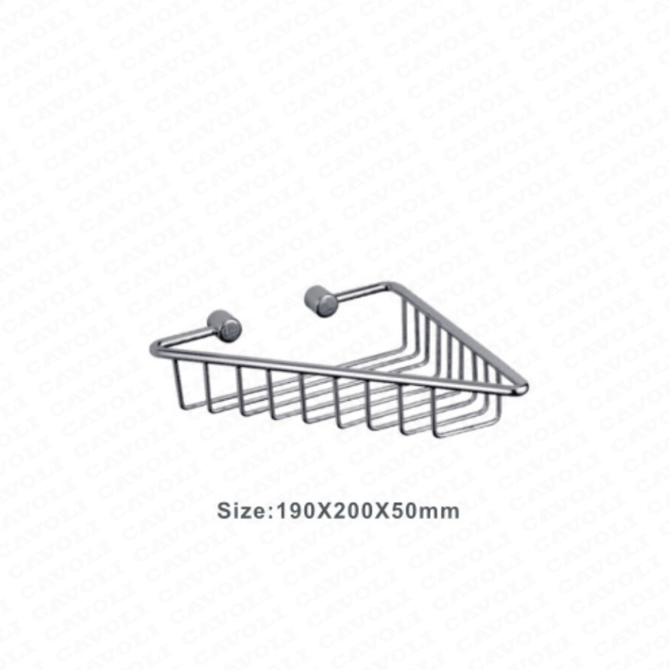 China Cheap price Ss Bath Basket - BK404-Hot Selling 304 Stainless Steel Shower Organizer Bath Room Storage Shelves Bathroom Shelf Rack Round Ending Basket – Cavoli