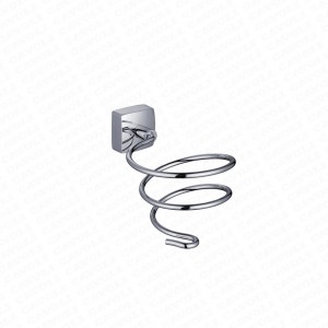 DH08-Stainless steel/Chrome Wall Mount Spring Style Hair Dryer Holder