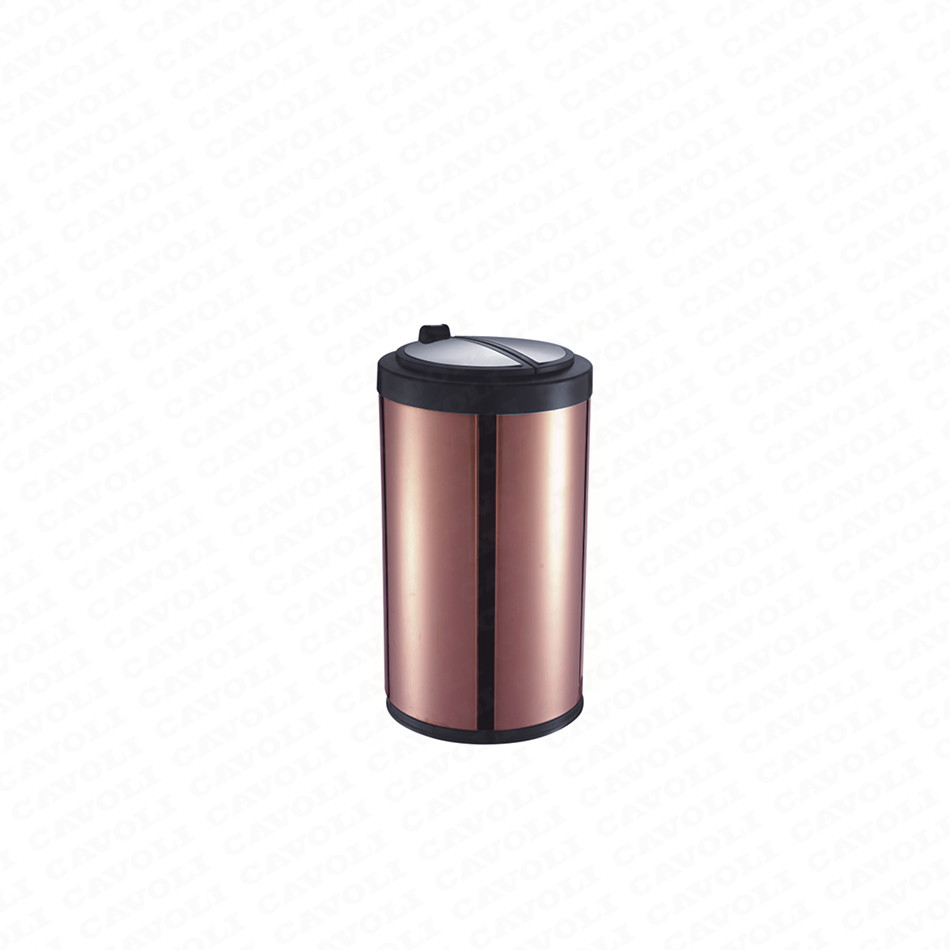 China wholesale Titanium Stainless Steel Dustbin - H305-Metal dustbin stainless steel garbage bin kitchen trash can – Cavoli