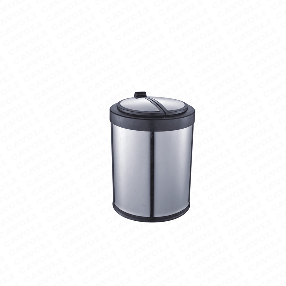 China wholesale Titanium Stainless Steel Dustbin - H306-Hot sale stainless steel standard size for indoor dustbin household food waste bin – Cavoli