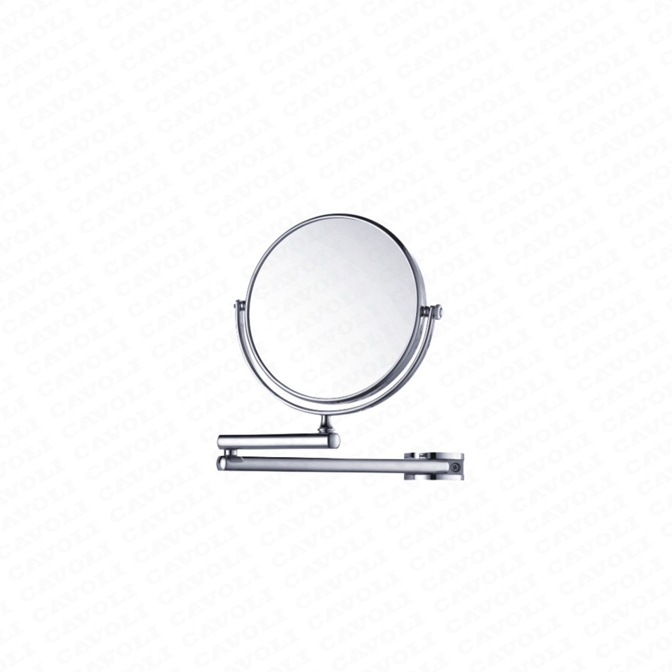 2021 Good Quality European Design Gold Brass Magnifying Mirror - MM1110-Extendable Wall magnifying mirror Chrome frame Folding round hotel mirror Round bathroom mirror – Cavoli
