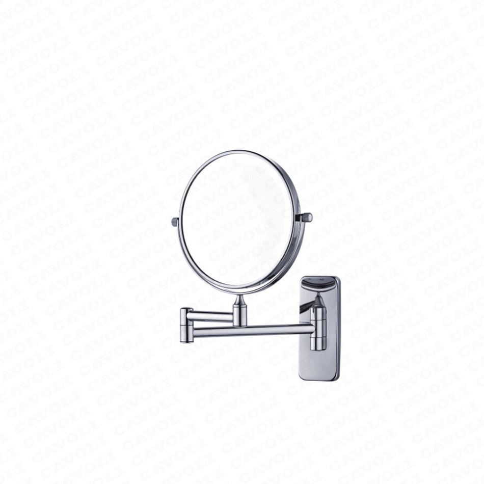 Manufacturer for New Arrival Matt Black Brass Magnifying Mirror - MM1112- Extendable Wall magnifying mirror Chrome frame Folding round hotel mirror Round bathroom mirror – Cavoli