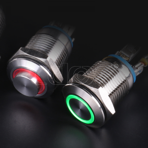 LED illuminated pushbutton switch 12mm high head control small equipment spst
