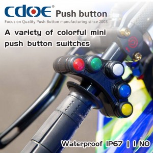 On OFF 12MM button customize logo arrow waterproof Momentary Switch