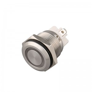 push button switch normally open 16MM ring led 12v light on off