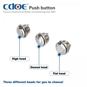 OEM/ODM Manufacturer Illuminated 1no Stainless Push Button Power Stainless 19mm SpSt Momentary Switch