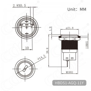 19mm industrial rotary key switch keey type two position metal lock waterproof